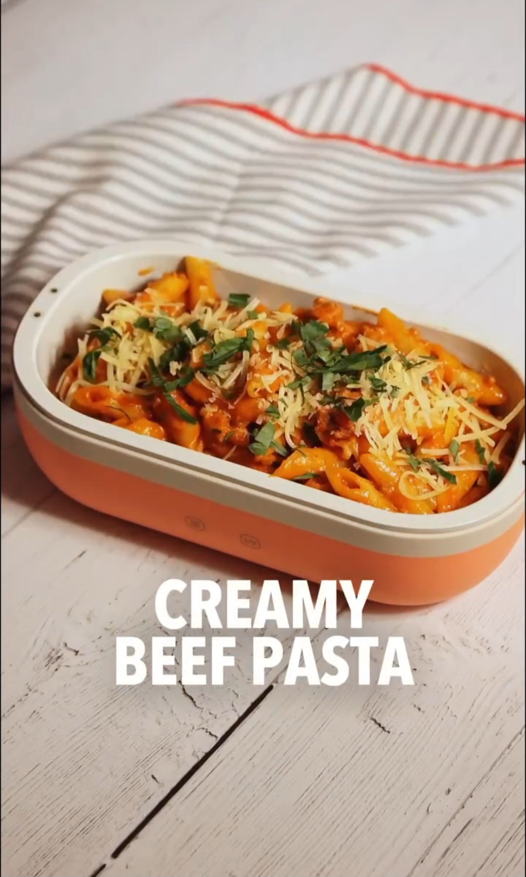 Creamy beef pasta 