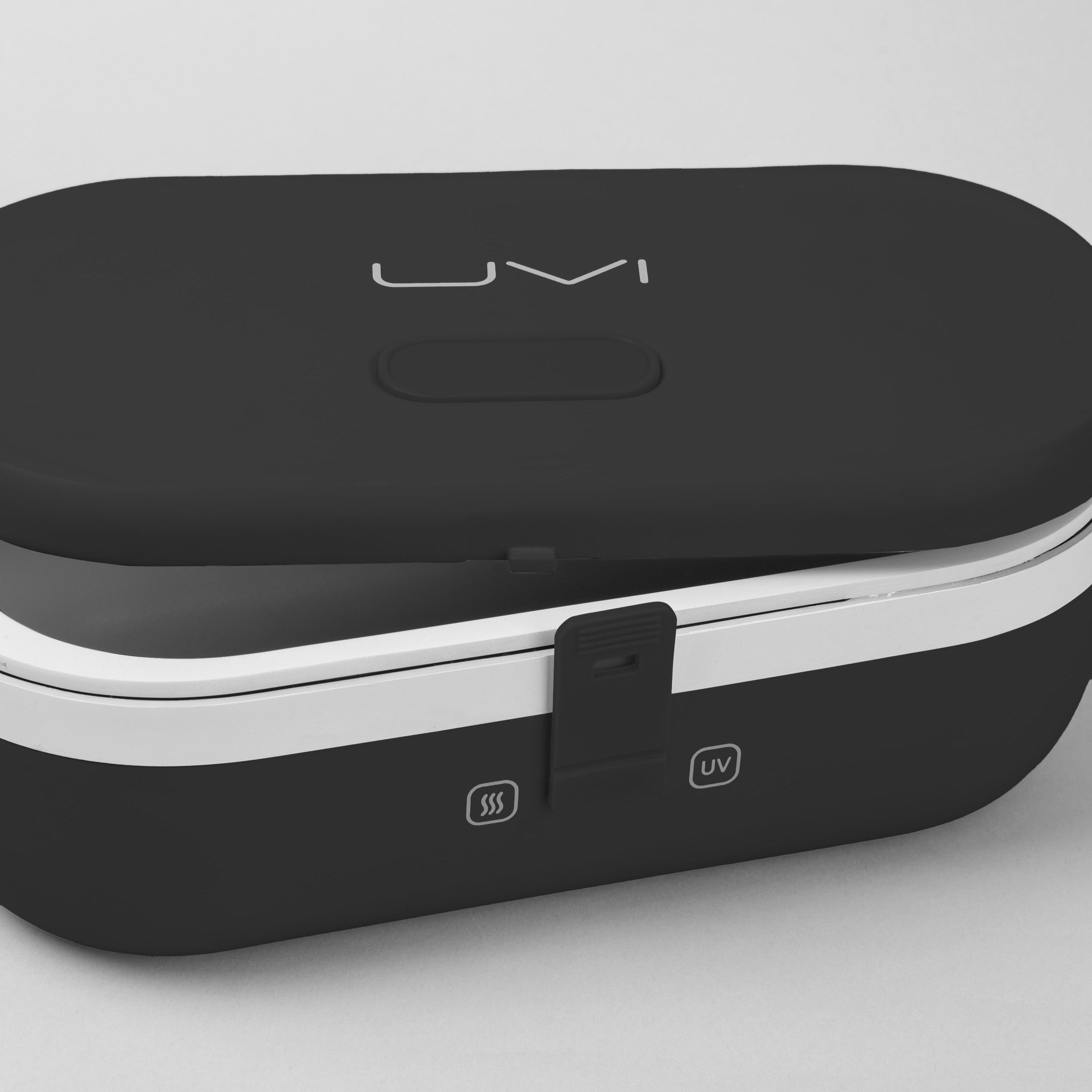 UVI Plus – SELF-HEATING LUNCH BOX WITH USB-C CORD AND UV LIGHT SANITIZER - Charcoal