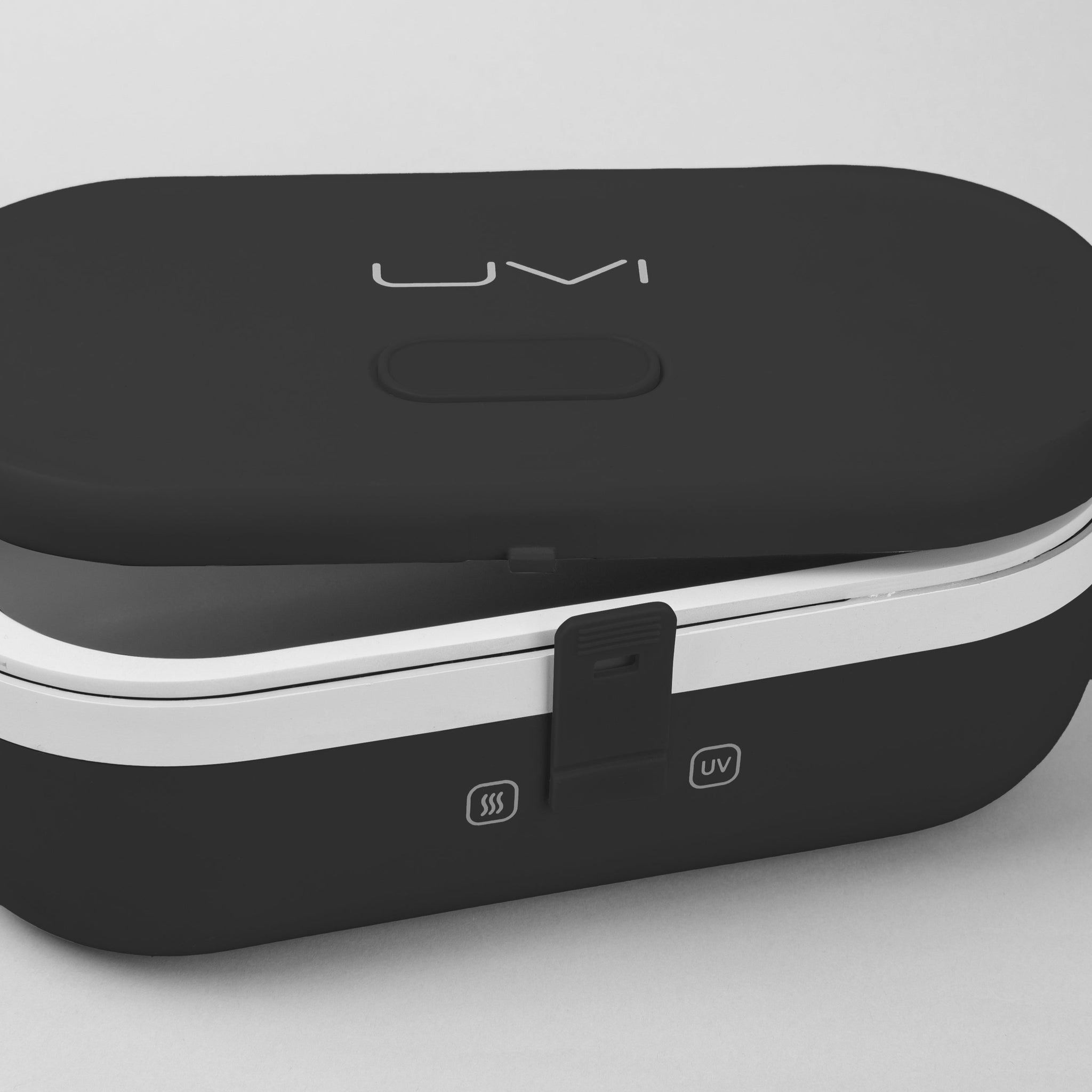 UVI Plus – SELF-HEATING LUNCH BOX WITH USB-C CORD AND UV LIGHT SANITIZER - Charcoal