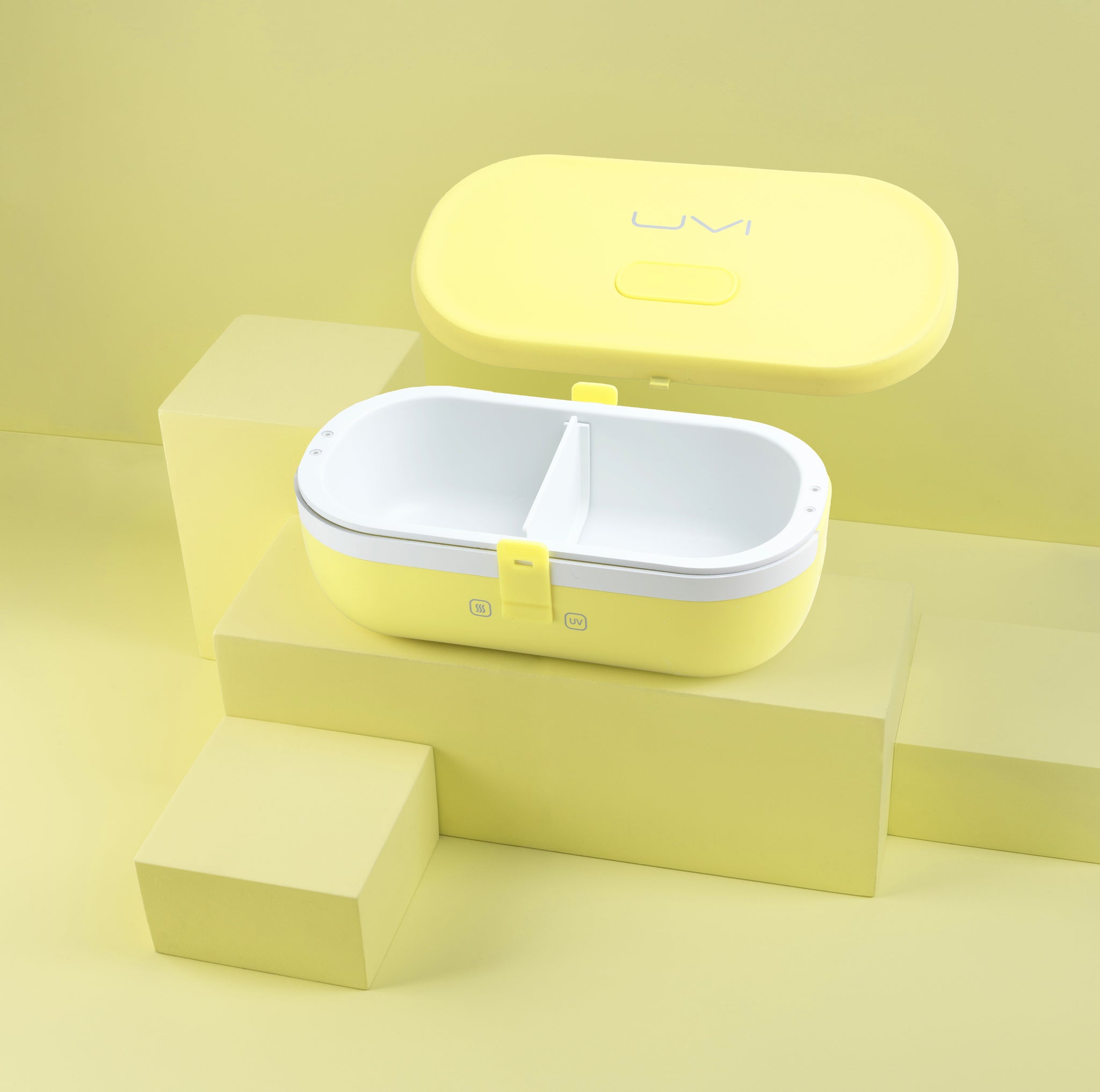 UVI Plus – SELF-HEATING LUNCH BOX WITH USB-C CORD AND UV LIGHT SANITIZER - Sunshine