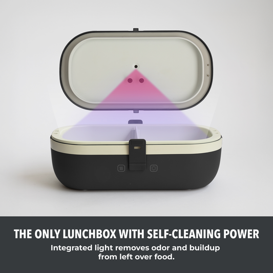 UVI Plus – SELF-HEATING LUNCH BOX WITH USB-C CORD AND UV LIGHT SANITIZER - Charcoal