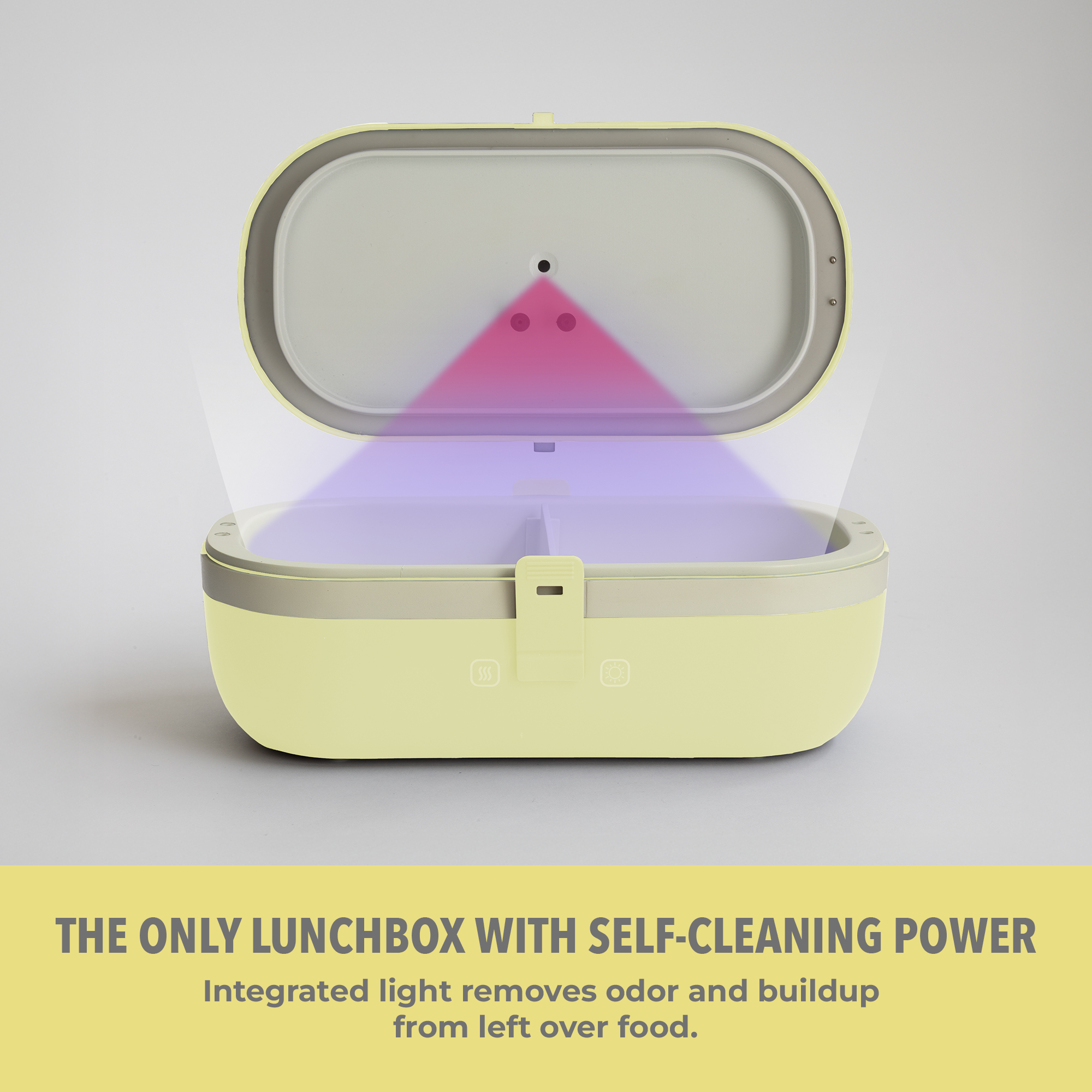UVI Plus – SELF-HEATING LUNCH BOX WITH USB-C CORD AND UV LIGHT SANITIZER - Sunshine