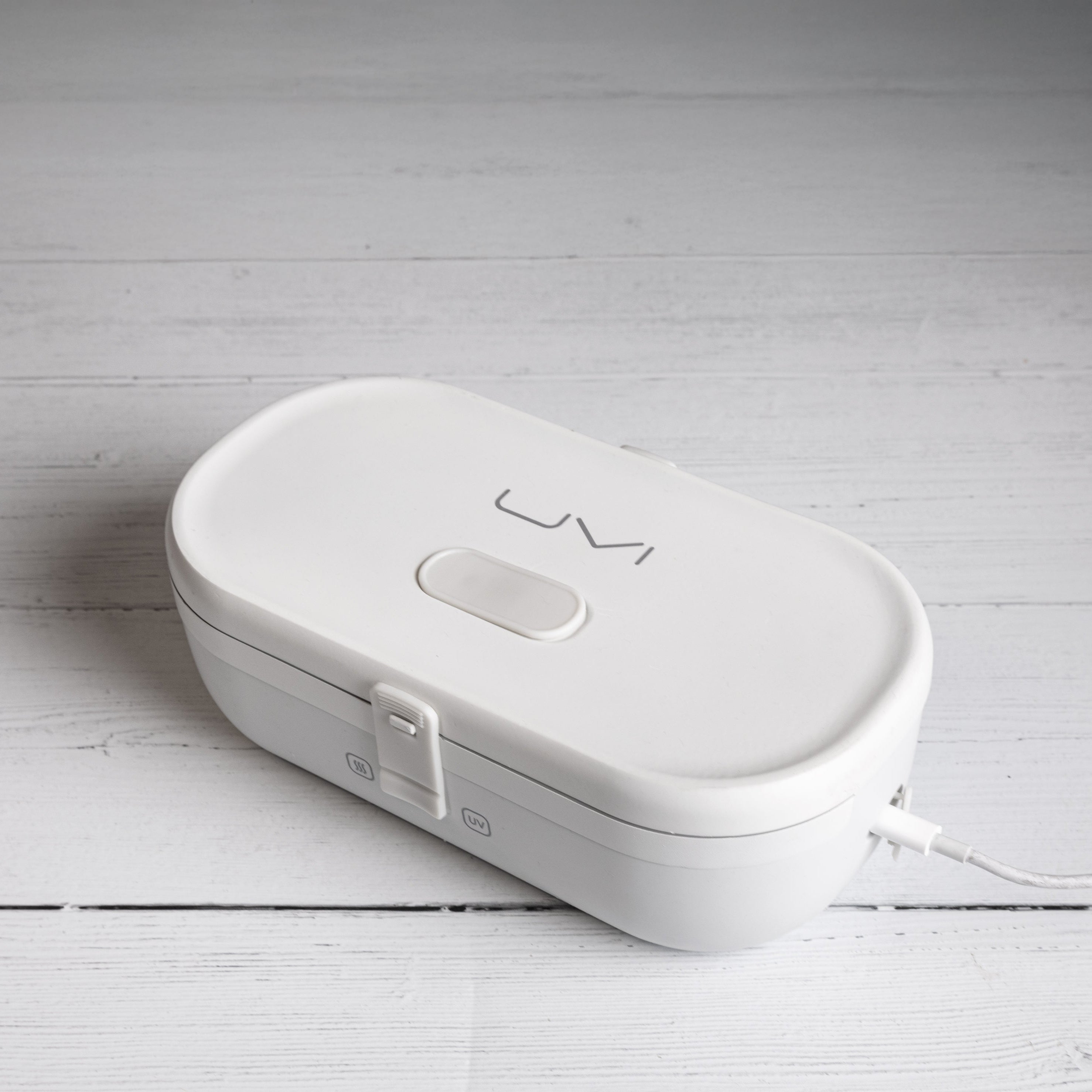UVI Plus – SELF-HEATING LUNCH BOX WITH USB-C CORD AND UV LIGHT SANITIZER - Pearl