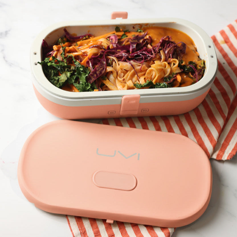 UVI Plus – SELF-HEATING LUNCH BOX WITH USB-C CORD AND UV LIGHT SANITIZER - Salmon
