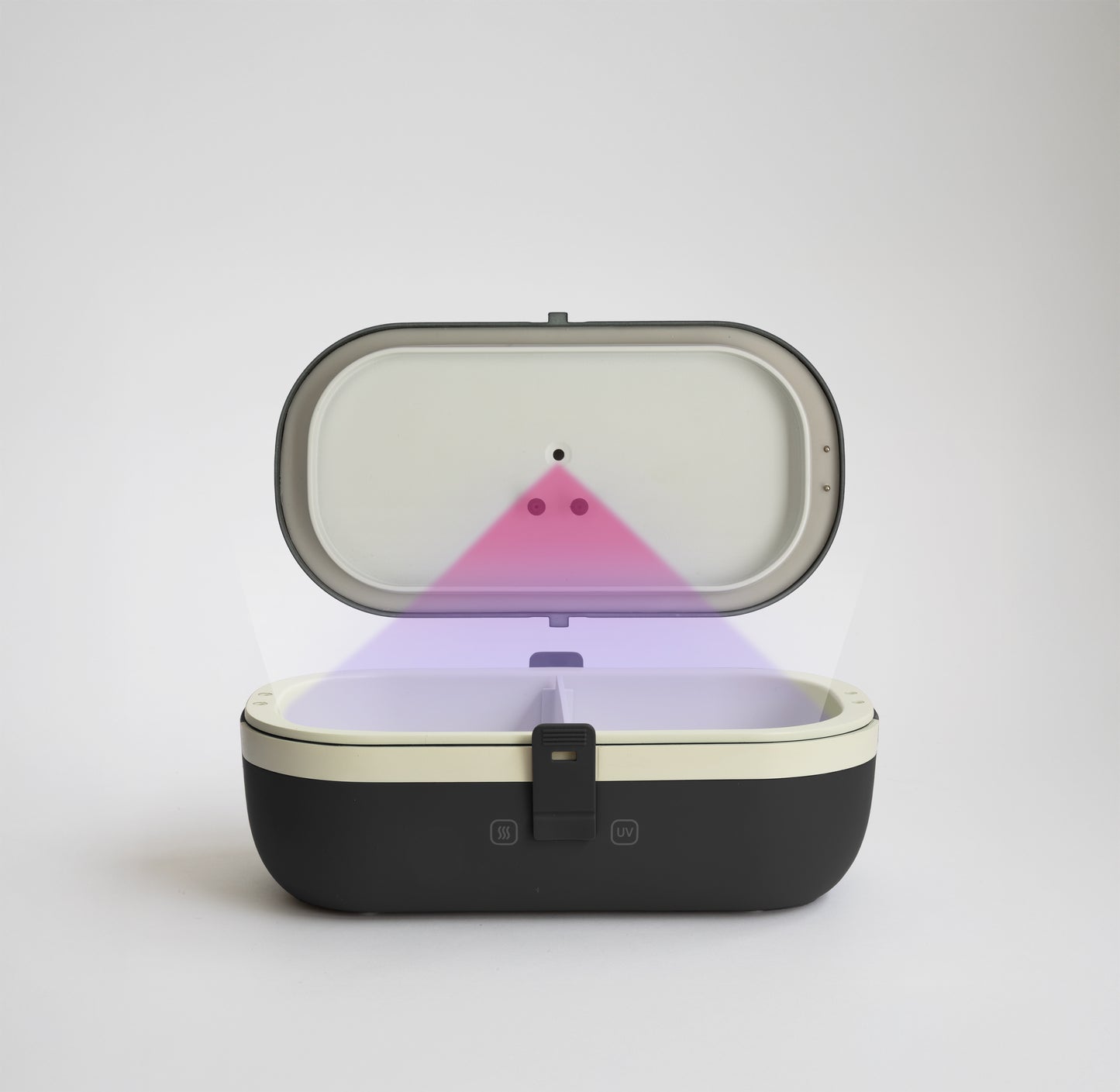 UVI Plus – SELF-HEATING LUNCH BOX WITH USB-C CORD AND UV LIGHT SANITIZER - Charcoal
