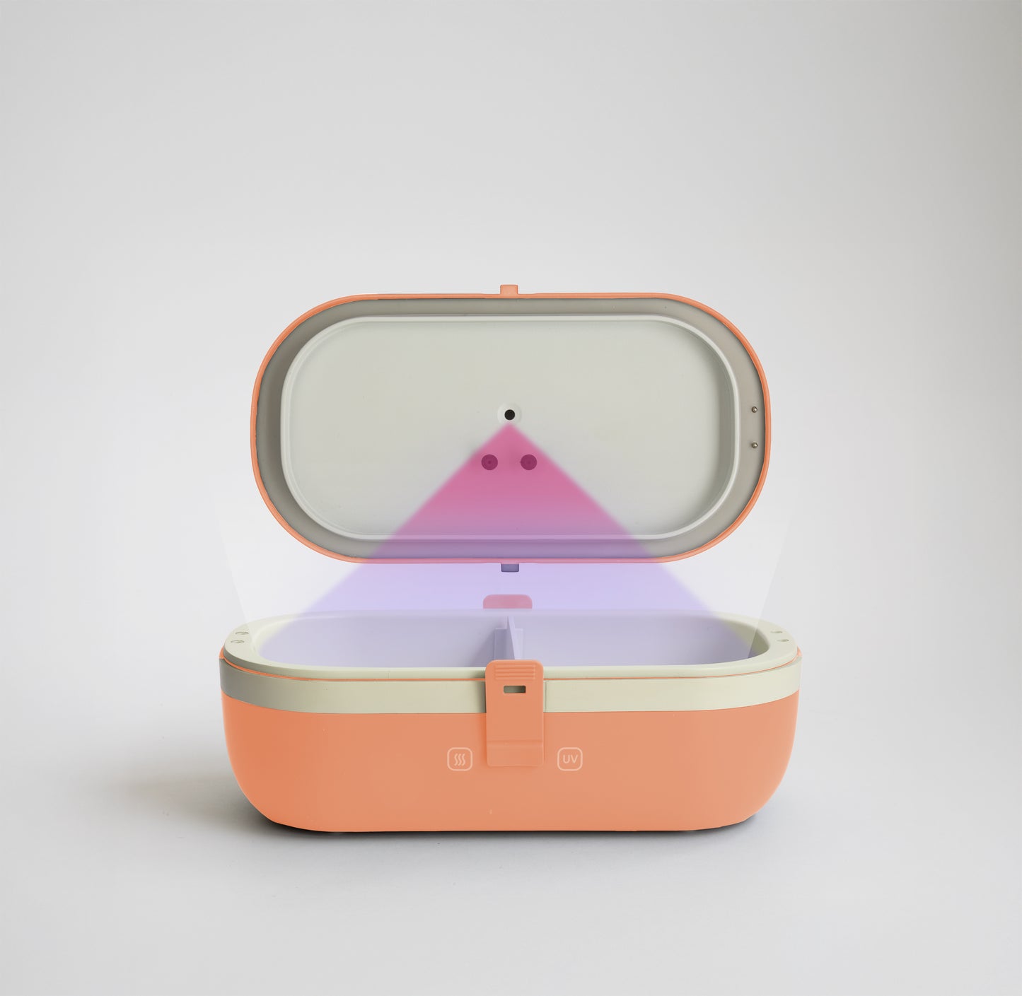UVI Plus – SELF-HEATING LUNCH BOX WITH USB-C CORD AND UV LIGHT SANITIZER - Salmon