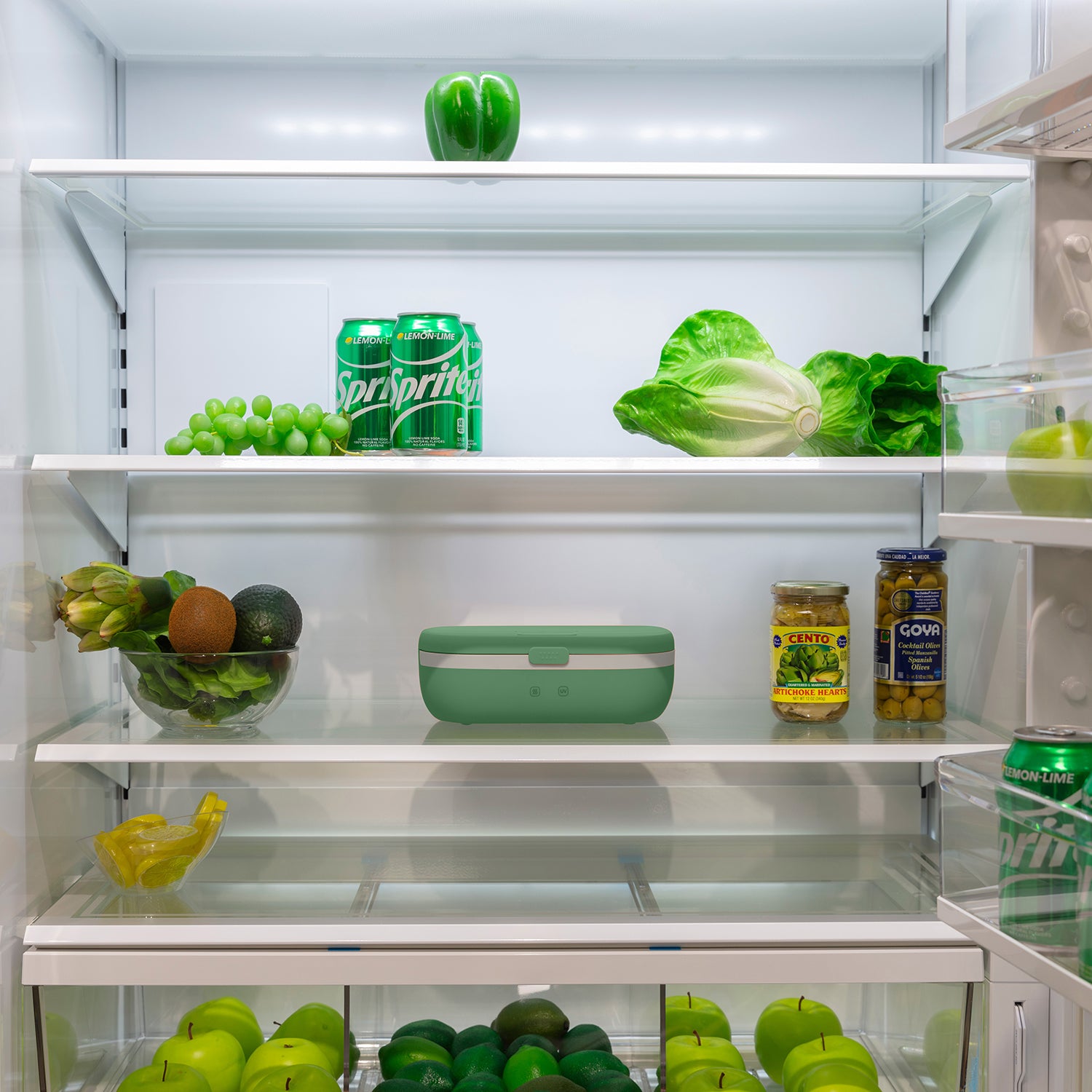 SELF HEATING LUNCH BOX WITH UV LIGHT SANITIZER - GREEN PEA UVI