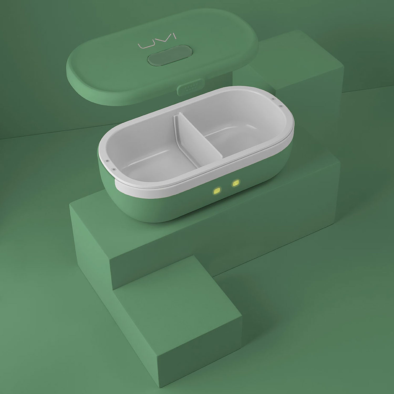 Green Pea UVI Self Heating & Cleaning Lunch Box