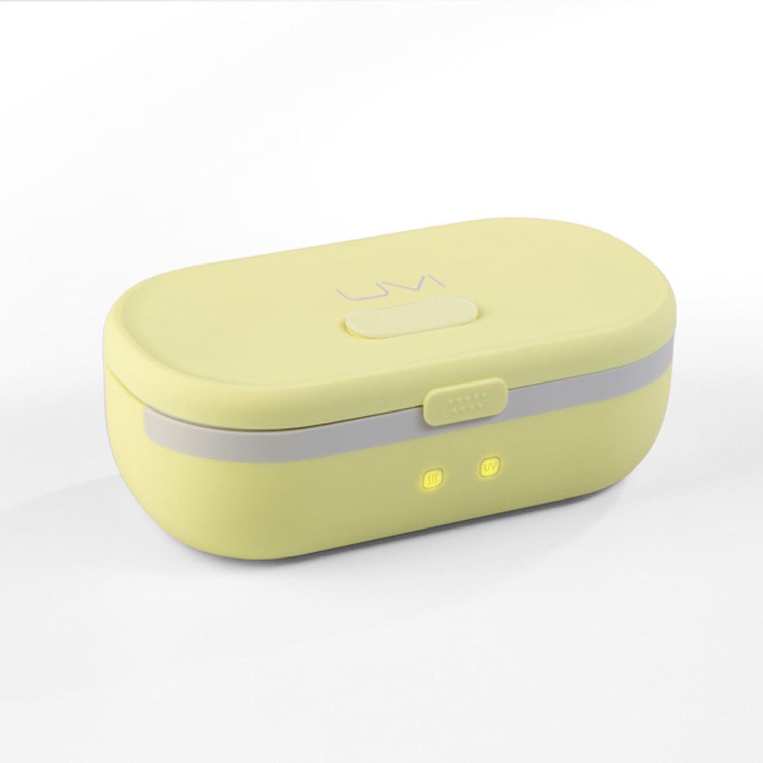 SELF HEATING LUNCH BOX WITH UV LIGHT SANITIZER - YELLOW UVI