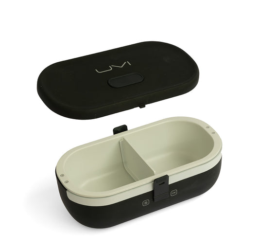 UVI Plus – SELF-HEATING LUNCH BOX WITH USB-C CORD AND UV LIGHT SANITIZER - Charcoal