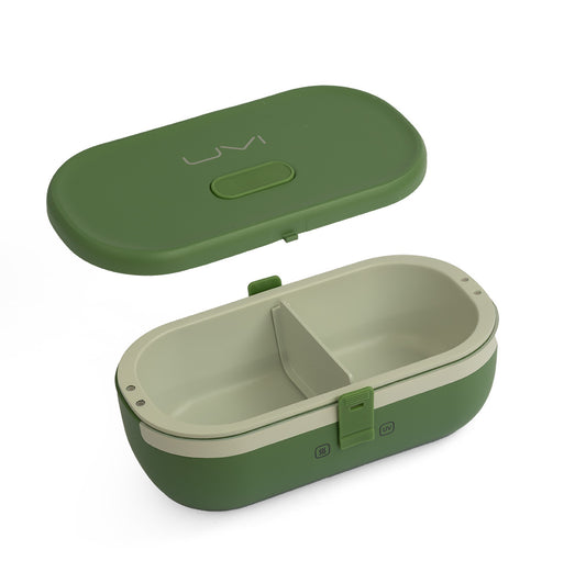 UVI Plus – SELF-HEATING LUNCH BOX WITH USB-C CORD AND UV LIGHT SANITIZER - Green Pea