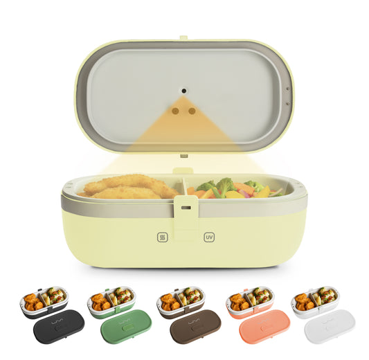 UVI Plus – SELF-HEATING LUNCH BOX WITH USB-C CORD AND UV LIGHT SANITIZER - Sunshine