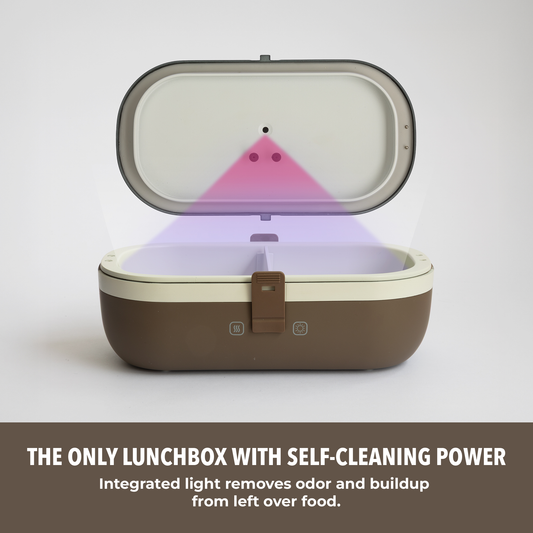 UVI Plus – SELF-HEATING LUNCH BOX WITH USB-C CORD AND UV LIGHT SANITIZER - Coffee Bean