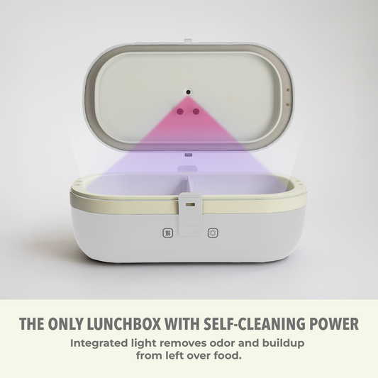 UVI Plus – SELF-HEATING LUNCH BOX WITH USB-C CORD AND UV LIGHT SANITIZER - Pearl