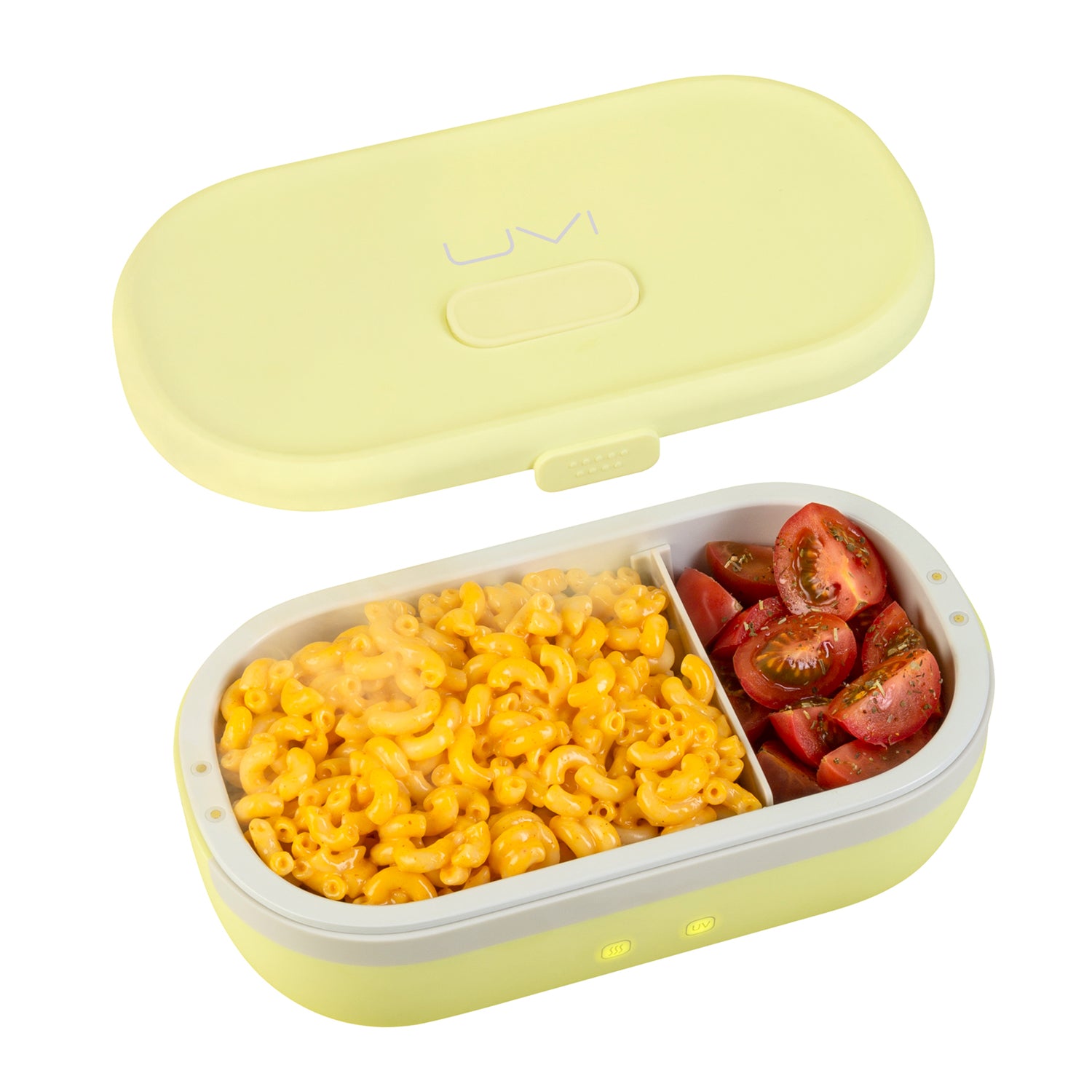SELF HEATING LUNCH BOX WITH UV LIGHT SANITIZER - YELLOW UVI